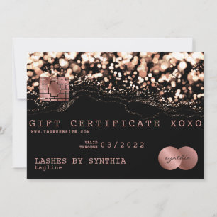 Certificat cadeau de carte de crédit Ajouter votre