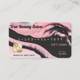 Certificat cadeau de carte de crédit en marbre noi