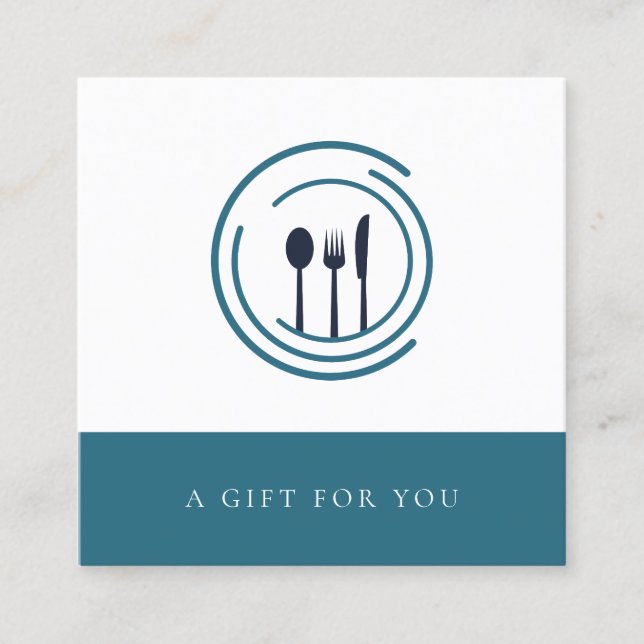 Certificat Cadeau de Catering Minimal  (Devant)