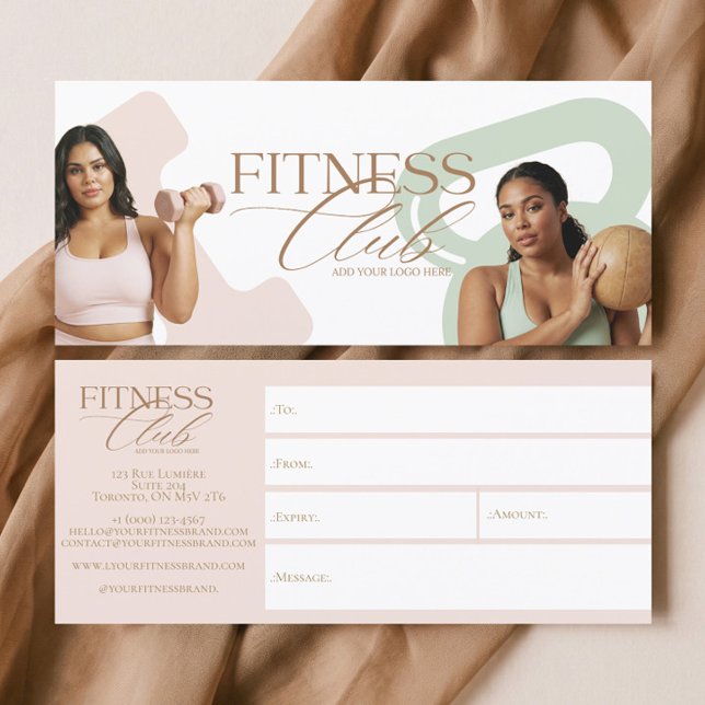 Certificat Cadeau de Coach Personnel en Forme Mode (Modern Fitness Personal Trainer Gift Certificate)