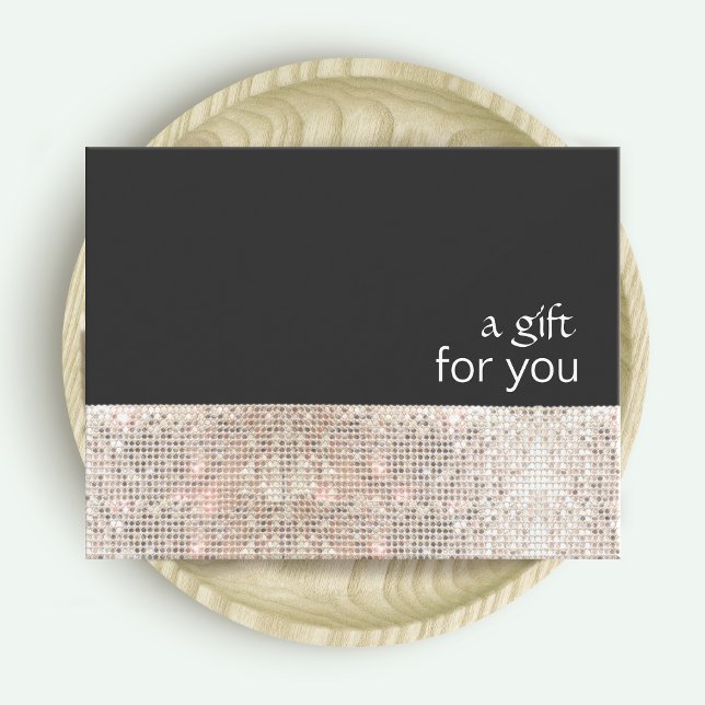 Certificat cadeau de FAUX Silver Sequins Black Sal (Créateur téléchargé)