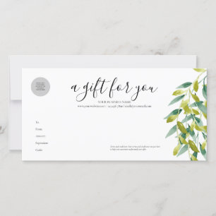 Certificat-cadeau de feuilles de prairie