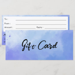 Certificat cadeau de fond aquarelle