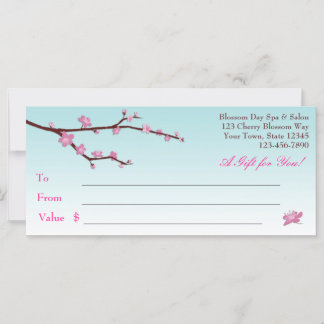 Certificat cadeau de la succursale Cherry Blossom