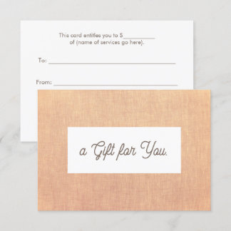 Certificat cadeau de lin simple (image)