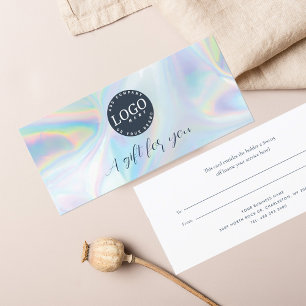 Certificat cadeau de logo d'entreprise