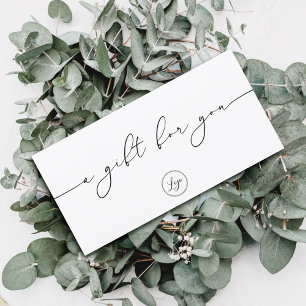 Certificat cadeau de logo minimaliste élégant