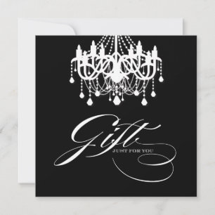Certificat cadeau de lustre noir et blanc classiqu