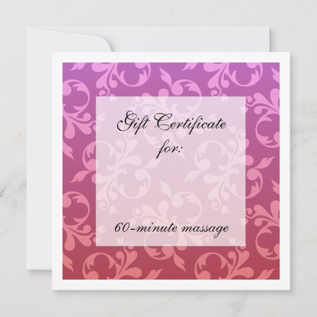 Certificat-cadeau de manuscrits de chakra racine e (Devant)