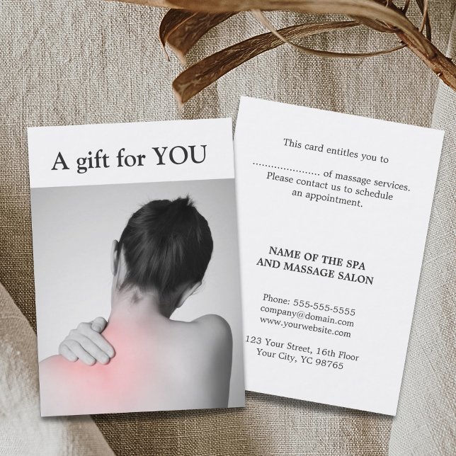 Certificat Cadeau de Massage Élégant Moderne (Créateur téléchargé)