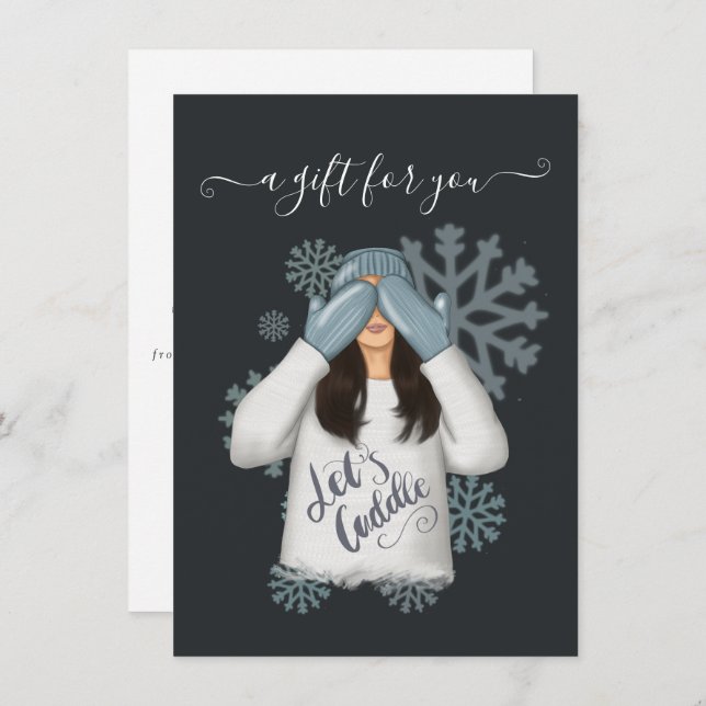 Certificat cadeau de Noël d'entreprise (Devant / Derrière)