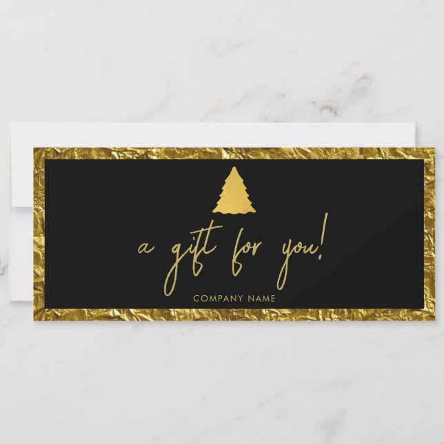 Certificat cadeau de Noël Gold pour entreprise (Dos)