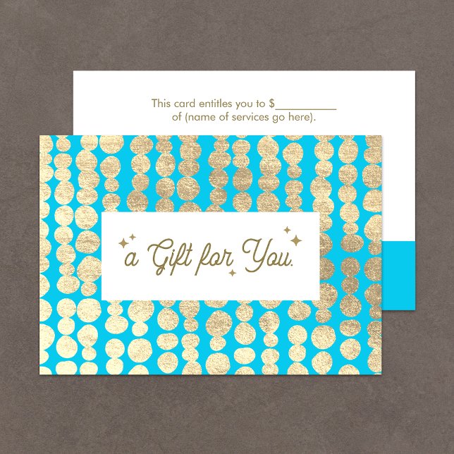 Certificat cadeau de Noël Gold Turquoise (Créateur téléchargé)