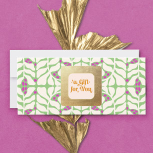 Certificat cadeau de Noël rétro