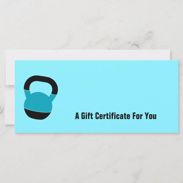 Certificat Cadeau de Performance Bleu Électrique (Devant)