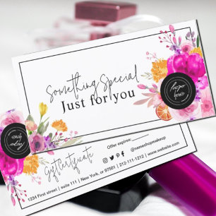 Certificat cadeau de printemps Fleur sauvage color