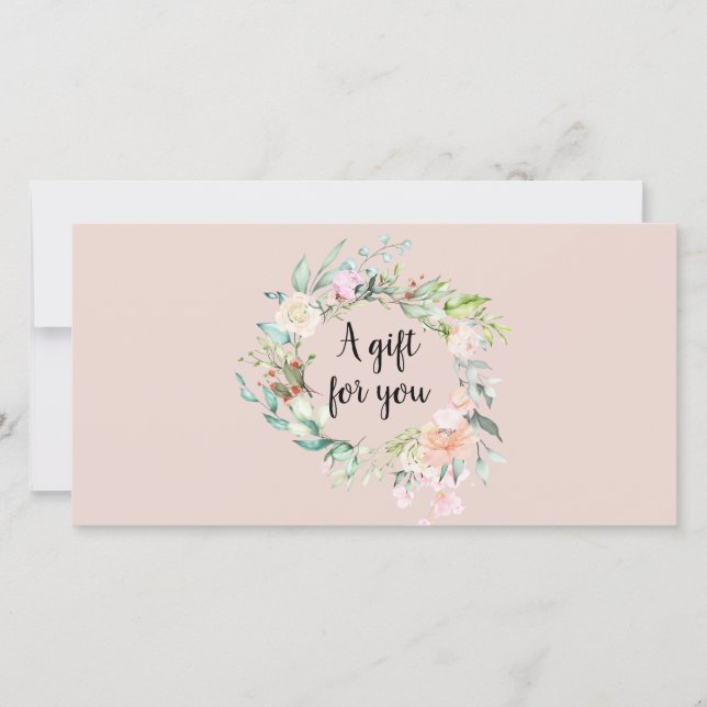 Certificat-cadeau de Rose Garland Script (Devant)