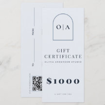 Certificat Cadeau de Salon de Coiffure Moderne Ble