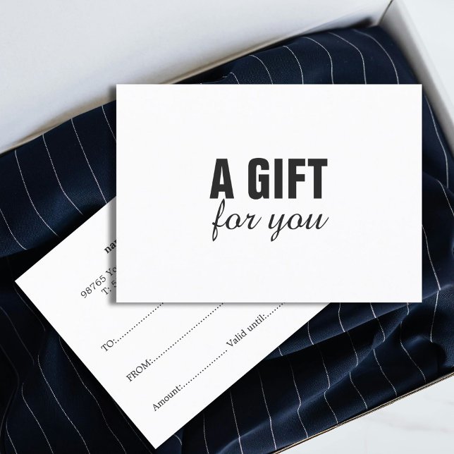 Certificat Cadeau de Simplicité et d'Élégance Noir (Créateur téléchargé)