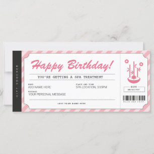 Certificat cadeau de spa Day Treatment Pink