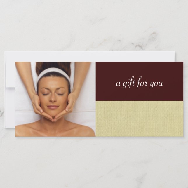Certificat-cadeau de Spa de jour ou de massothérap (Devant)