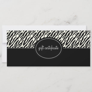 Certificat cadeau de style Boutique avec Zebra Pri