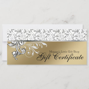 Certificat-cadeau de vacances élégant Fleurs de dé