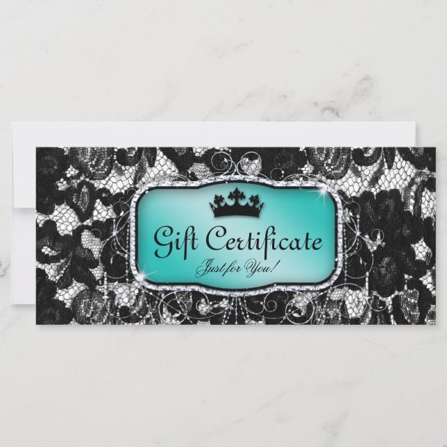 Certificat cadeau dentelle mode Cute Crown Salon (Devant)