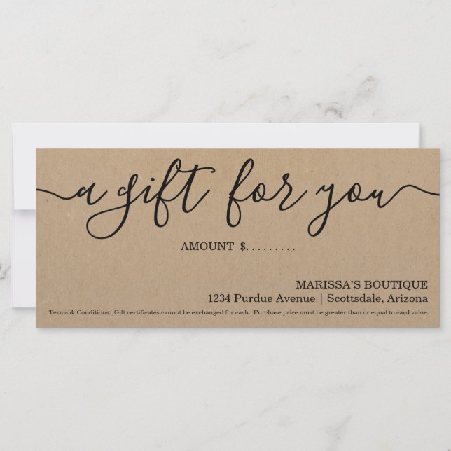 Certificat cadeau d'entreprise Arrière - plan Kraf (Devant)