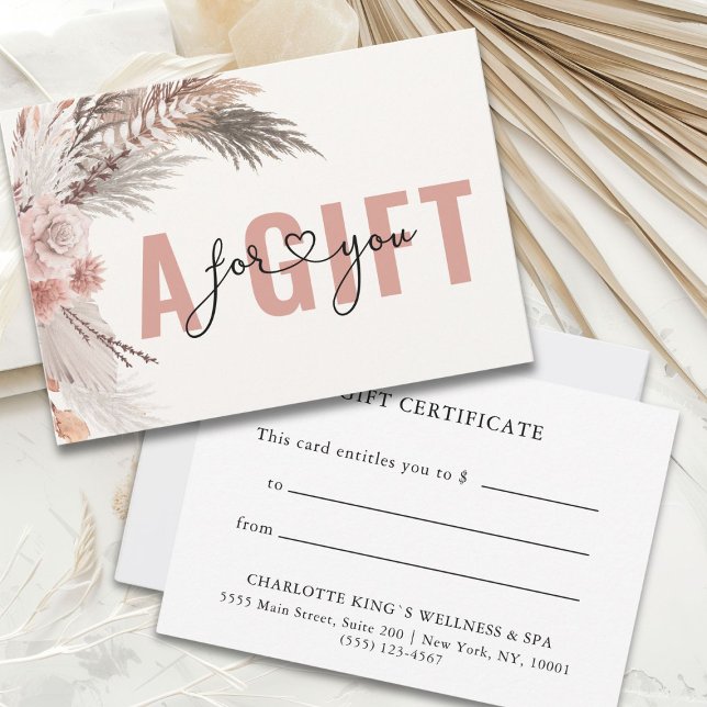 CERTIFICAT CADEAU D'ENTREPRISE | BOHO (BUSINESS GIFT CERTIFICATE | BOHO)