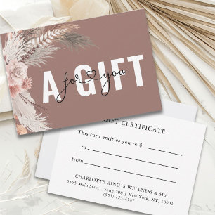 CERTIFICAT CADEAU D'ENTREPRISE   BOHO