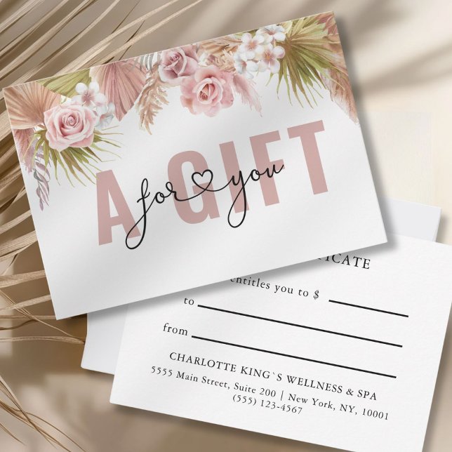 CERTIFICAT CADEAU D'ENTREPRISE | BOHO (BUSINESS GIFT CERTIFICATE | BOHO)