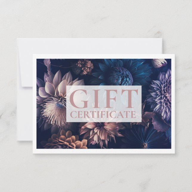 CERTIFICAT CADEAU D'ENTREPRISE | Moderne | Floral  (Devant)