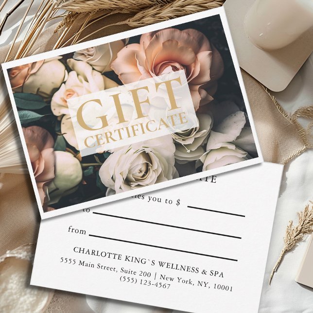 CERTIFICAT CADEAU D'ENTREPRISE | Moderne | Floral  (Créateur téléchargé)