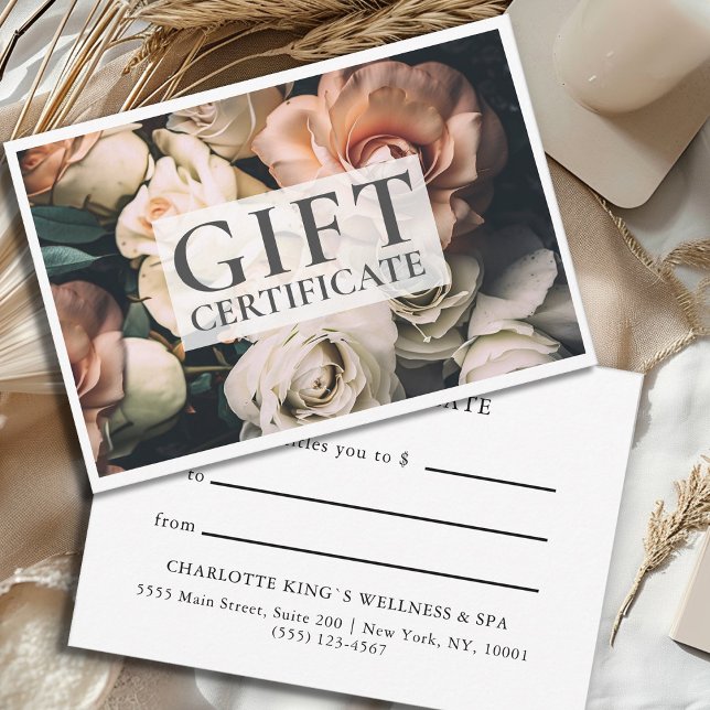 CERTIFICAT CADEAU D'ENTREPRISE | Moderne | Floral  (Créateur téléchargé)