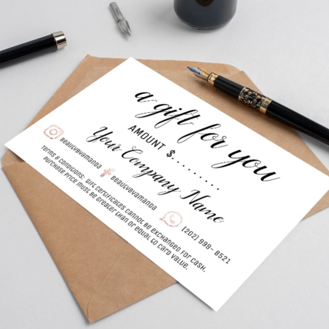 Certificat cadeau d'entreprise Simply Logo Social (Créateur téléchargé)