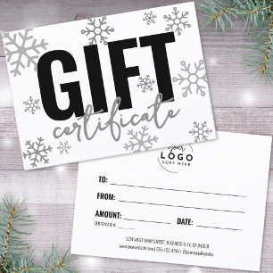 Certificat cadeau d'hiver Logo
