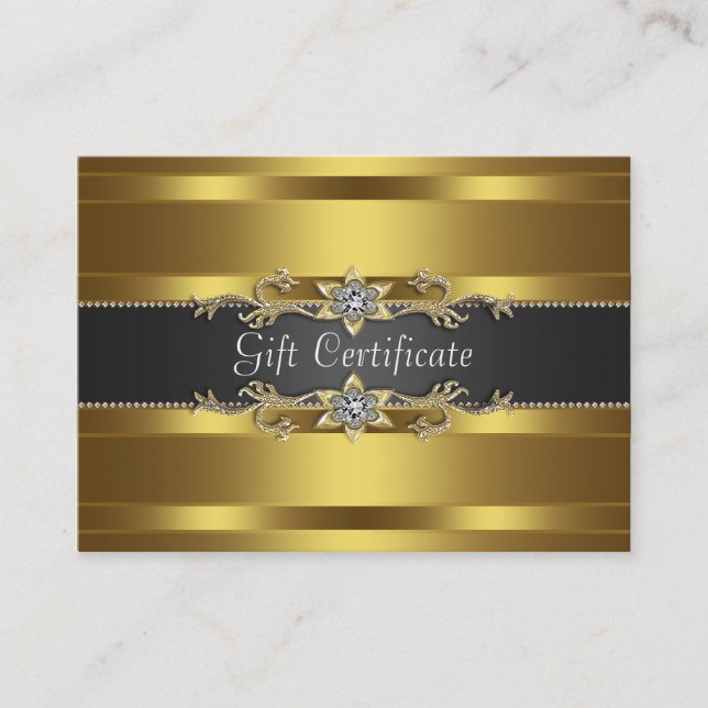 Certificat Cadeau Diamant Or Noir (Devant)