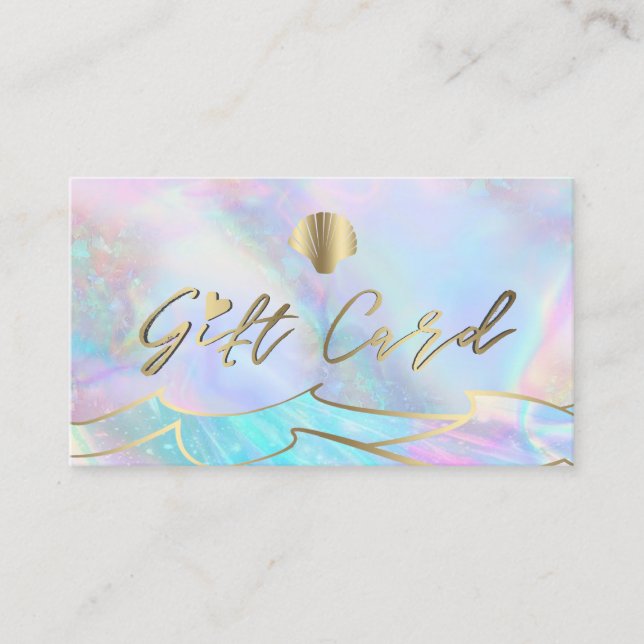 certificat cadeau du logo seashell des ondes océan (Devant)