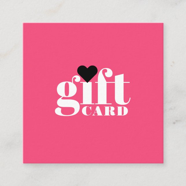 Certificat cadeau du salon de coiffure rose blanch (Devant)