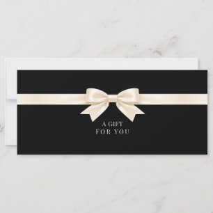 Certificat Cadeau Élégant à Ruban Noir