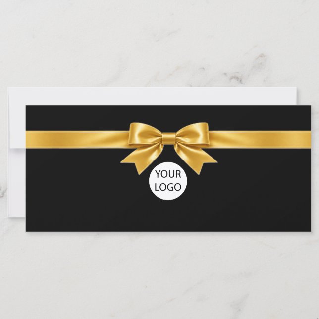 Certificat Cadeau Élégant avec Logo Noir (Devant)