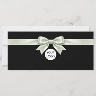 Certificat Cadeau Élégant avec Logo Ruban Noir