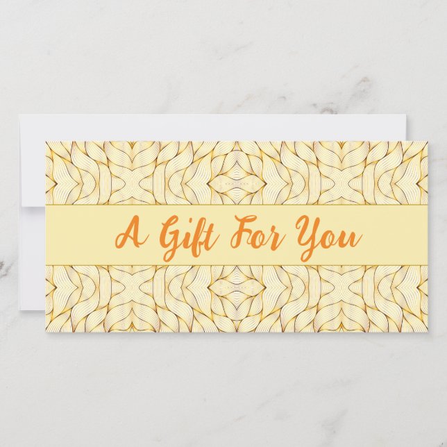 Certificat cadeau Elegant Chic Gold (Simple Luxe) (Devant)