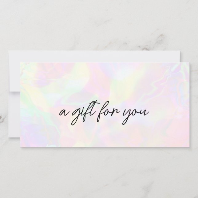 Certificat Cadeau Élégant Faux Holographique Modif (Devant)