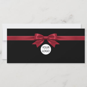 Certificat Cadeau Élégant Logo Ruban Noir