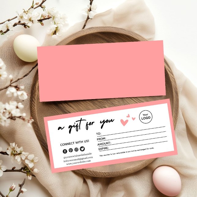 Certificat Cadeau Élégant Rose de la Saint-Valenti (Créateur téléchargé)