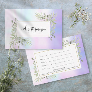 Certificat Cadeau Élégantes Feuilles de Printemps