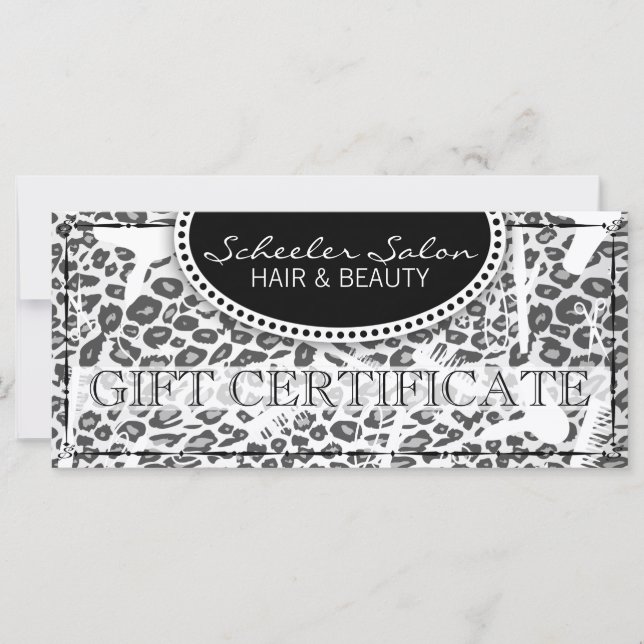 Certificat cadeau Empreinte de léopard pour cheveu (Devant)