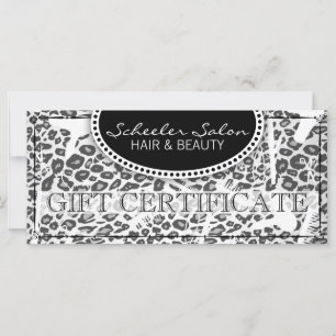 Certificat cadeau Empreinte de léopard pour cheveu